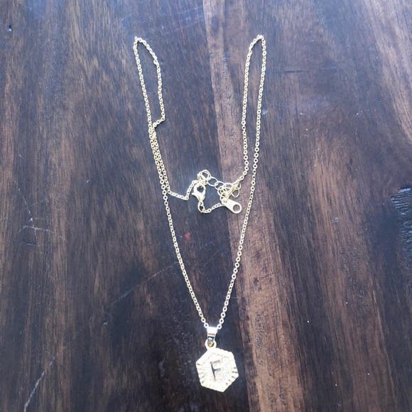 Super cute and trendy “F” charm with necklace. - Picture 3 of 3